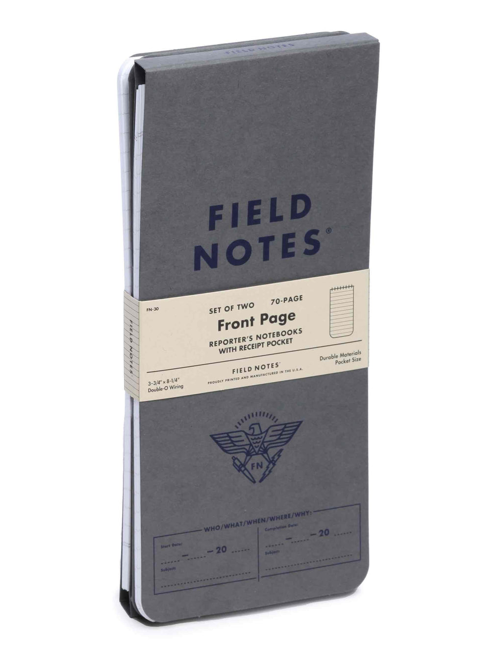 Front Page Reporters Notebook - Ruled Paper