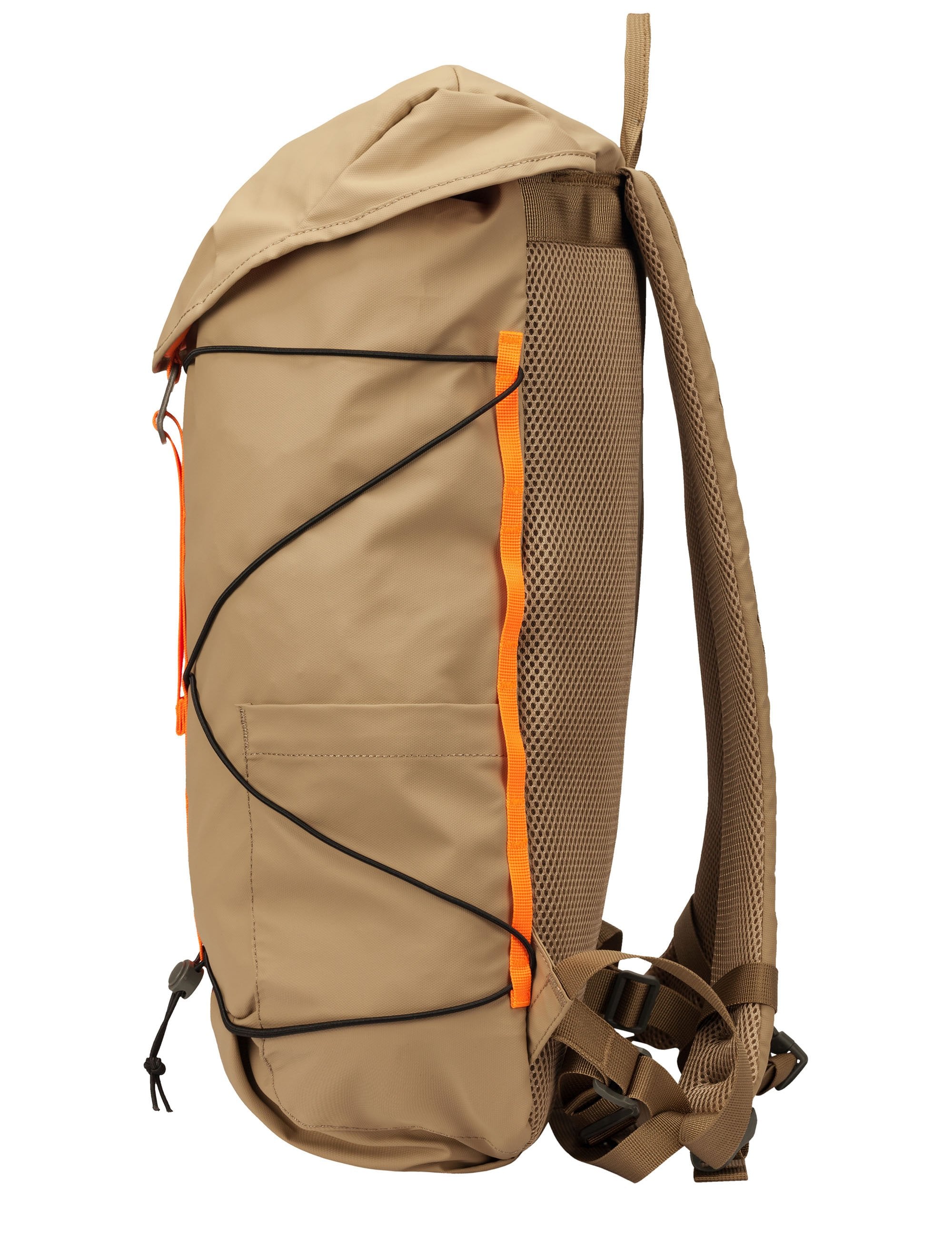 Flap Covering Side Pocket Backpack - Sand