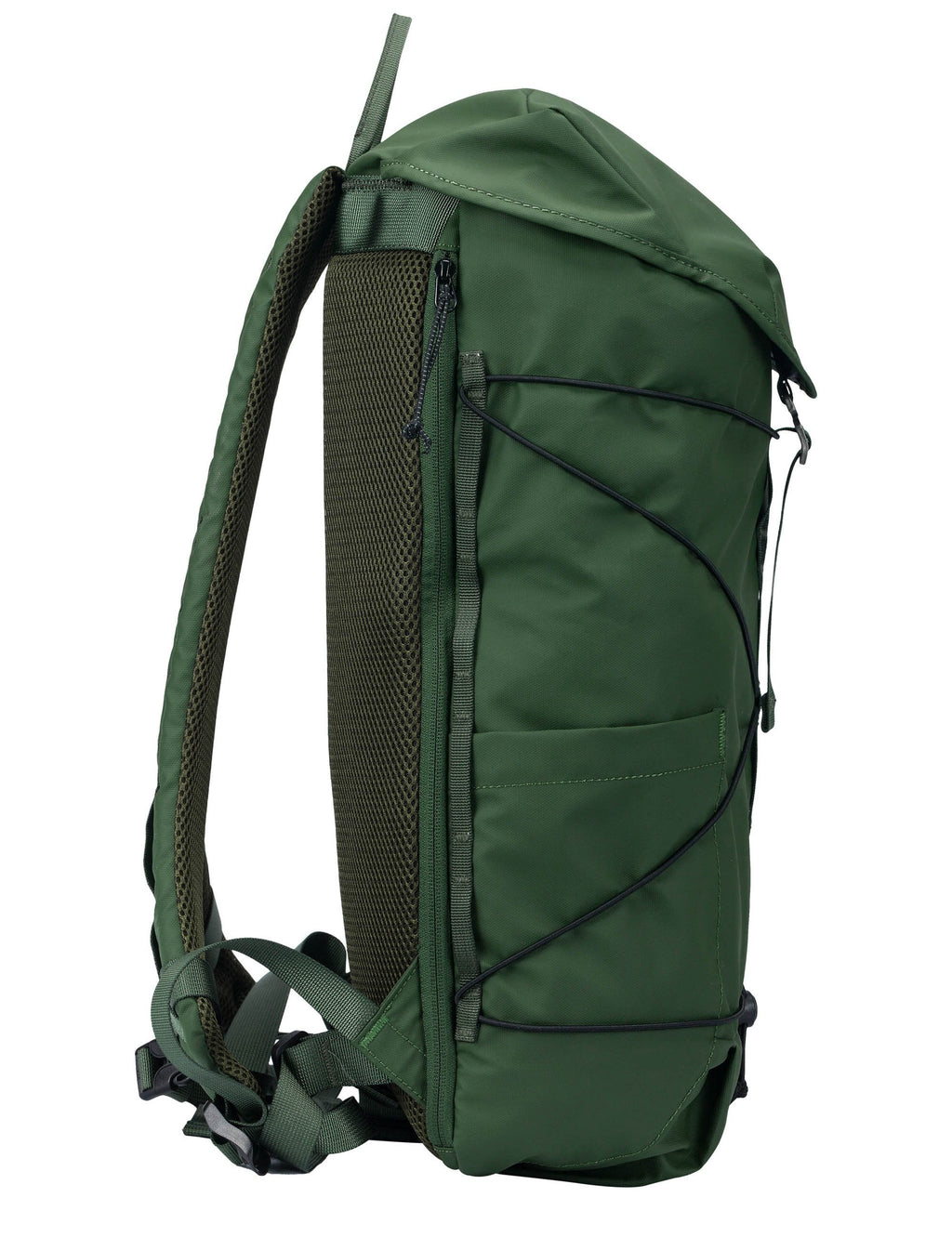 Flap Covering Side Pocket Backpack - Green