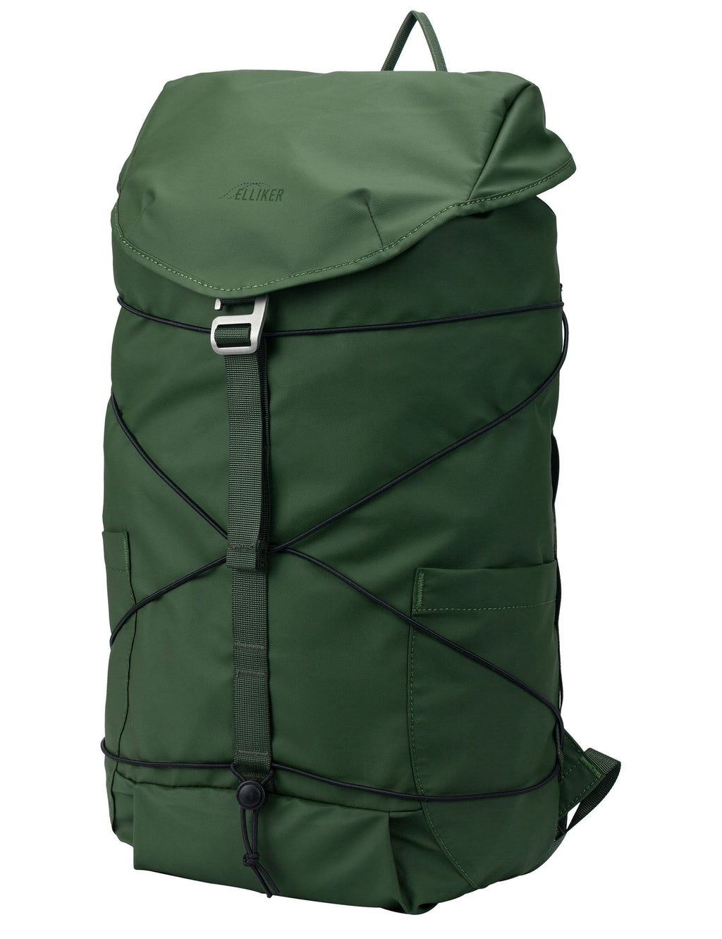 Flap Covering Side Pocket Backpack - Green