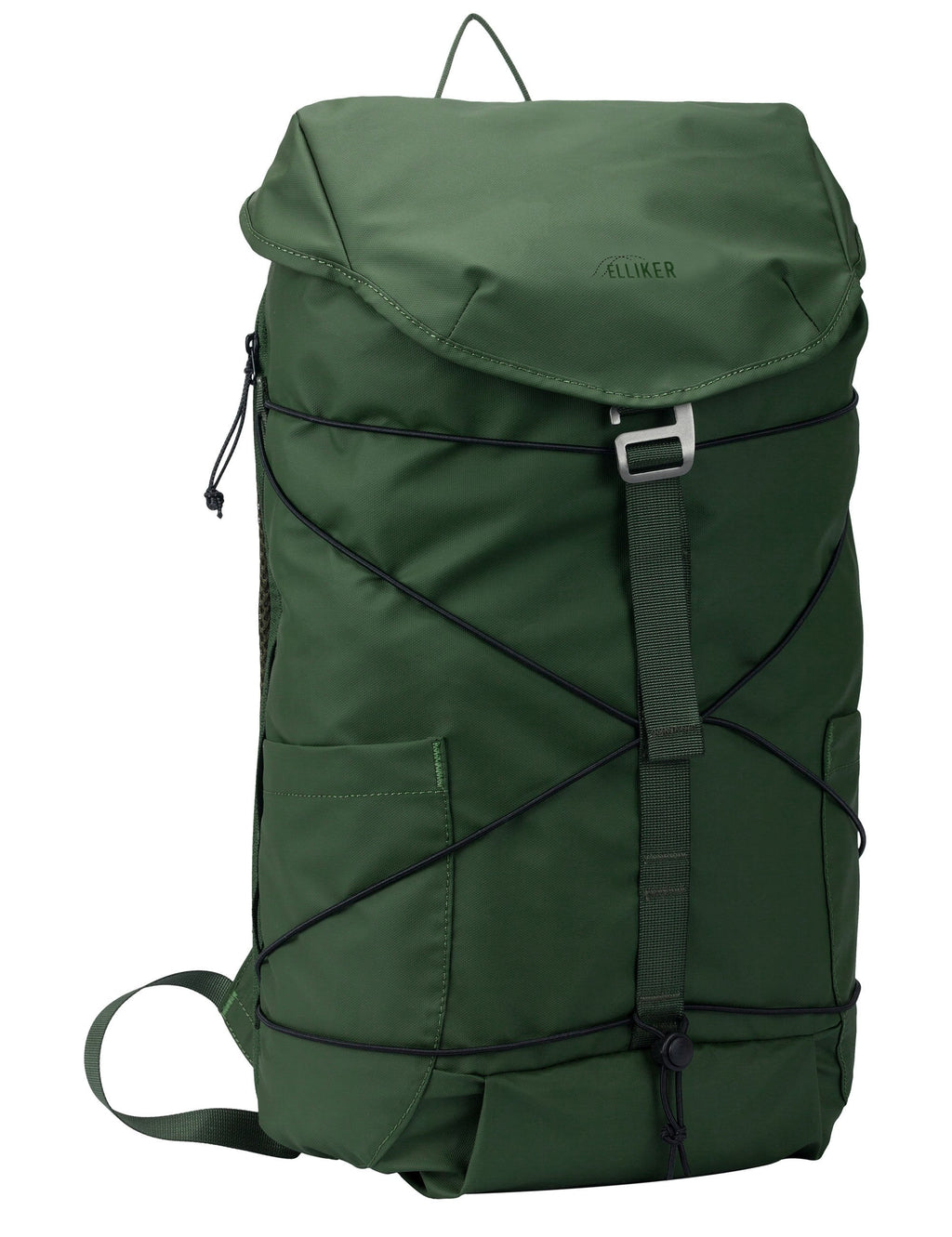 Flap Covering Side Pocket Backpack - Green