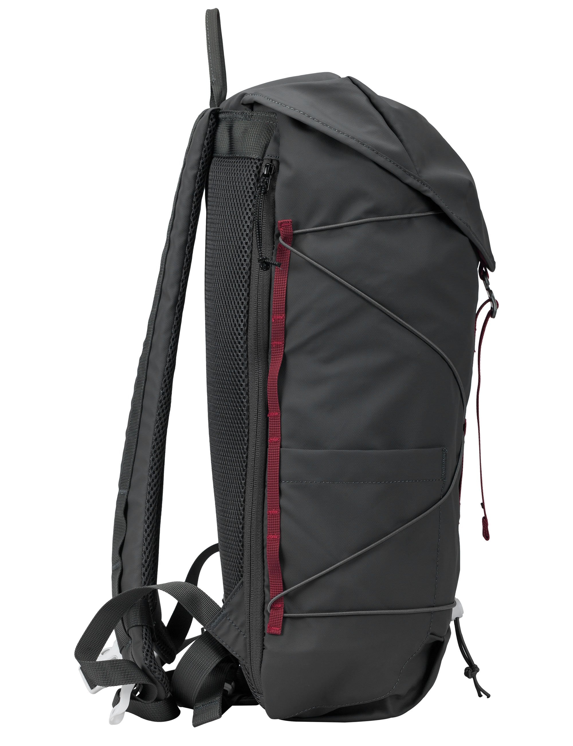 Flap Covering Side Pocket Backpack - Grey