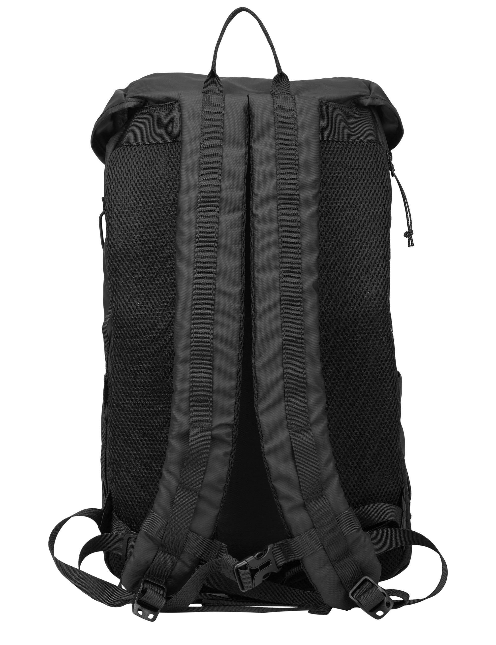 Flap Covering Side Pocket Backpack - Black