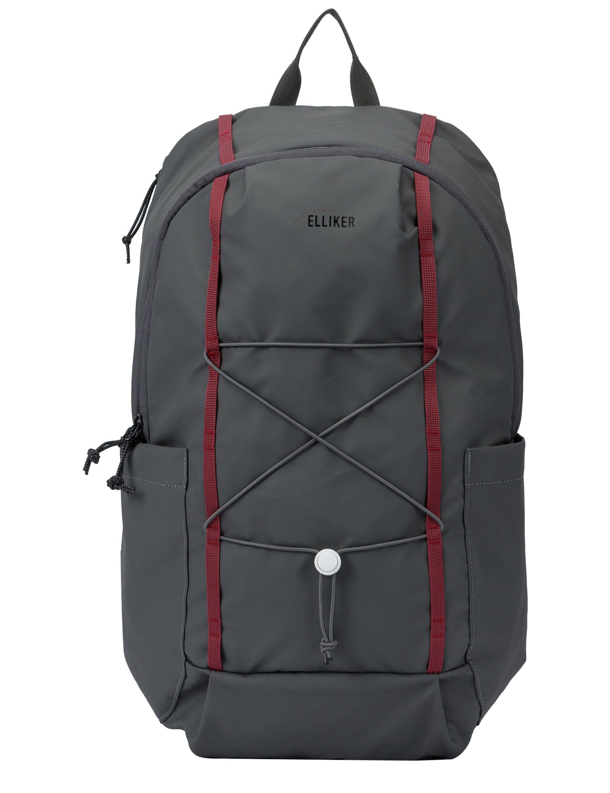 Flap Concealed Side Top Zip Backpack - Grey