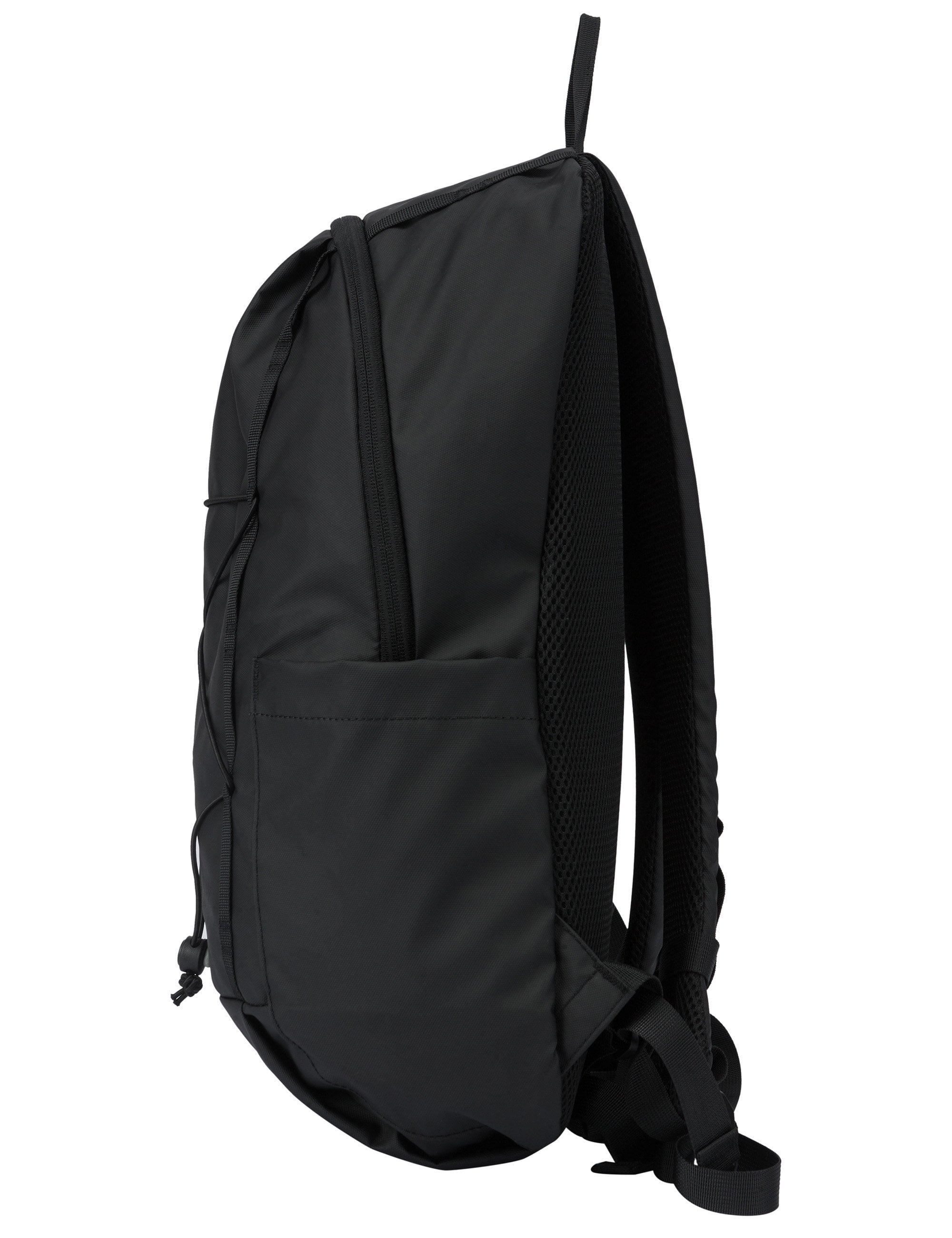 Flap Concealed Side Top Zip Backpack - Black