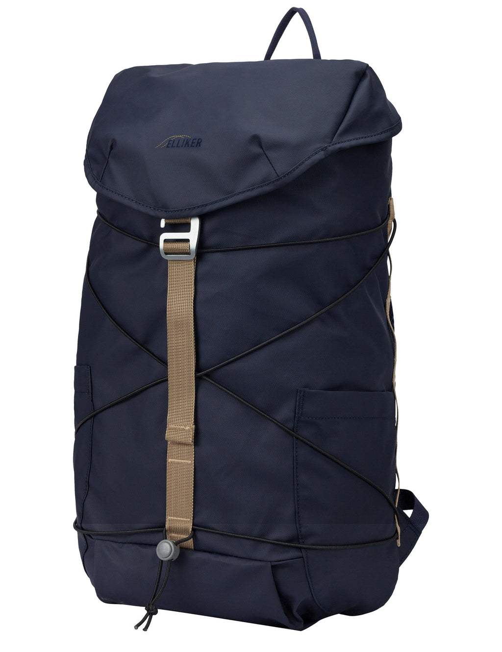 Flap Covering Side Pocket Backpack - Navy