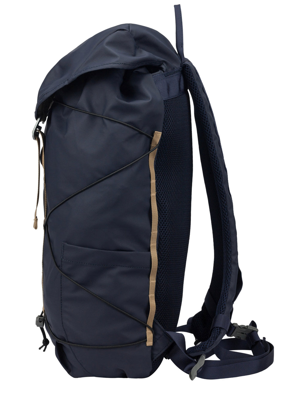 Flap Covering Side Pocket Backpack - Navy