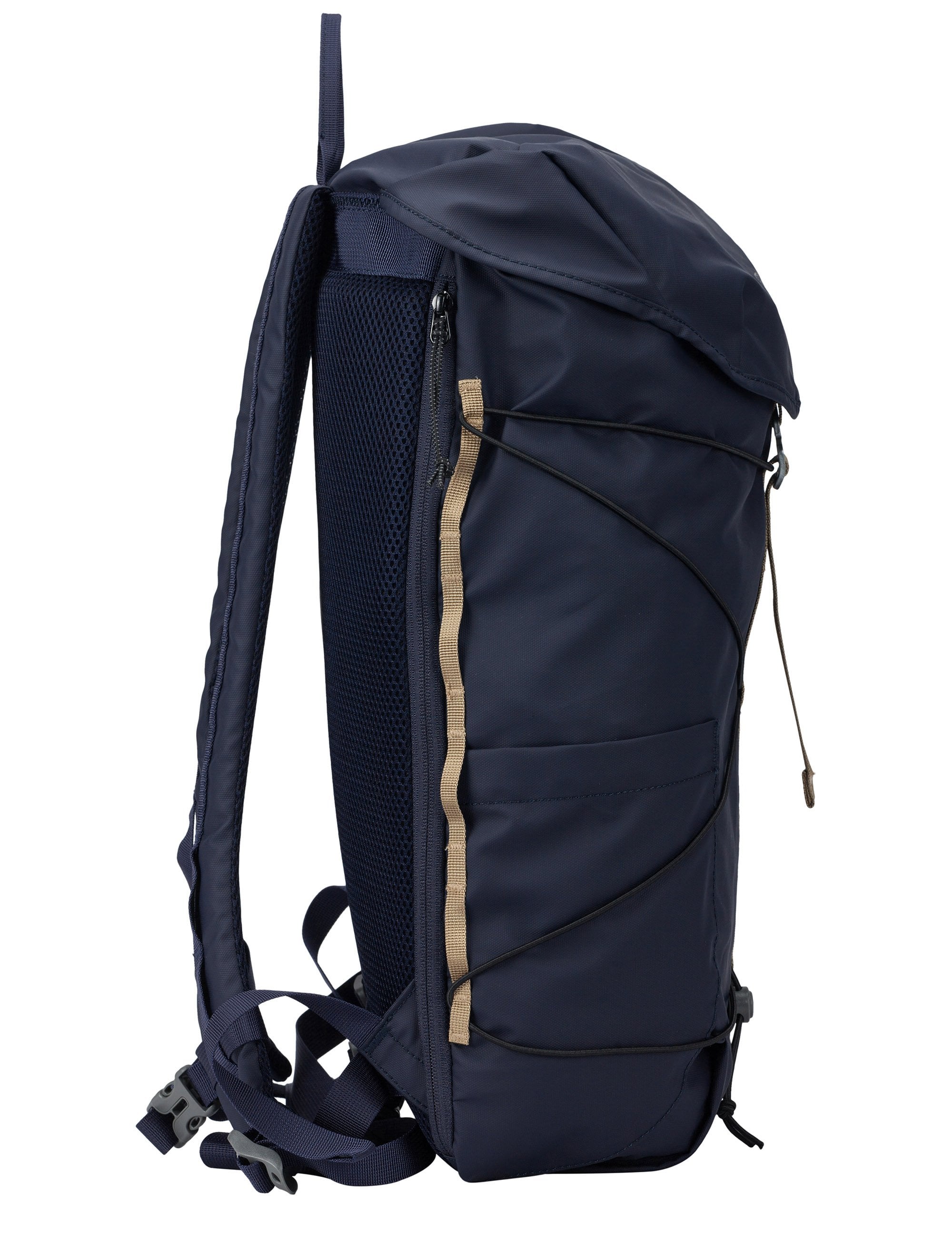 Elliker Flap Covering Side Pocket Backpack - Navy