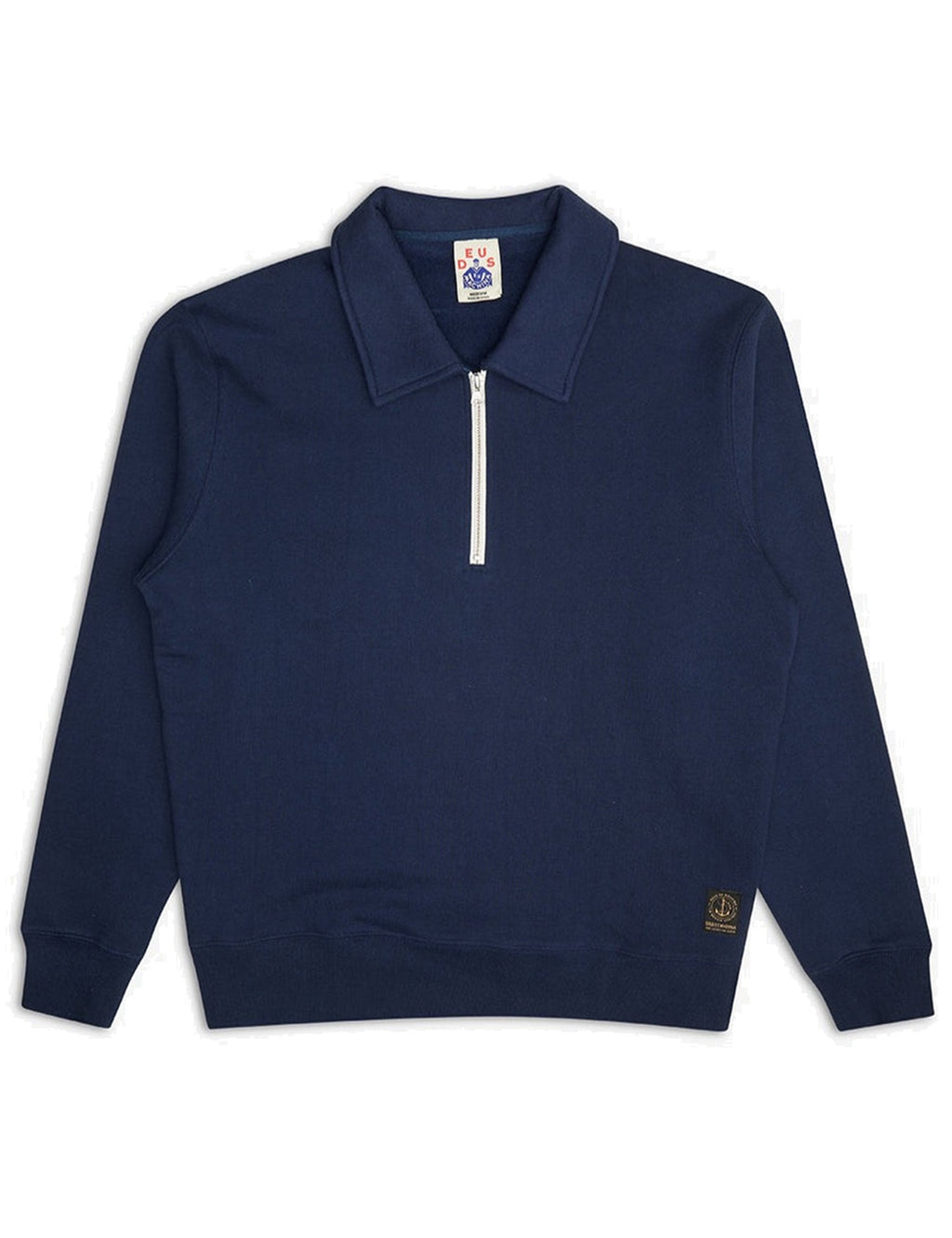 Naval Zip Neck Sweat - Navy