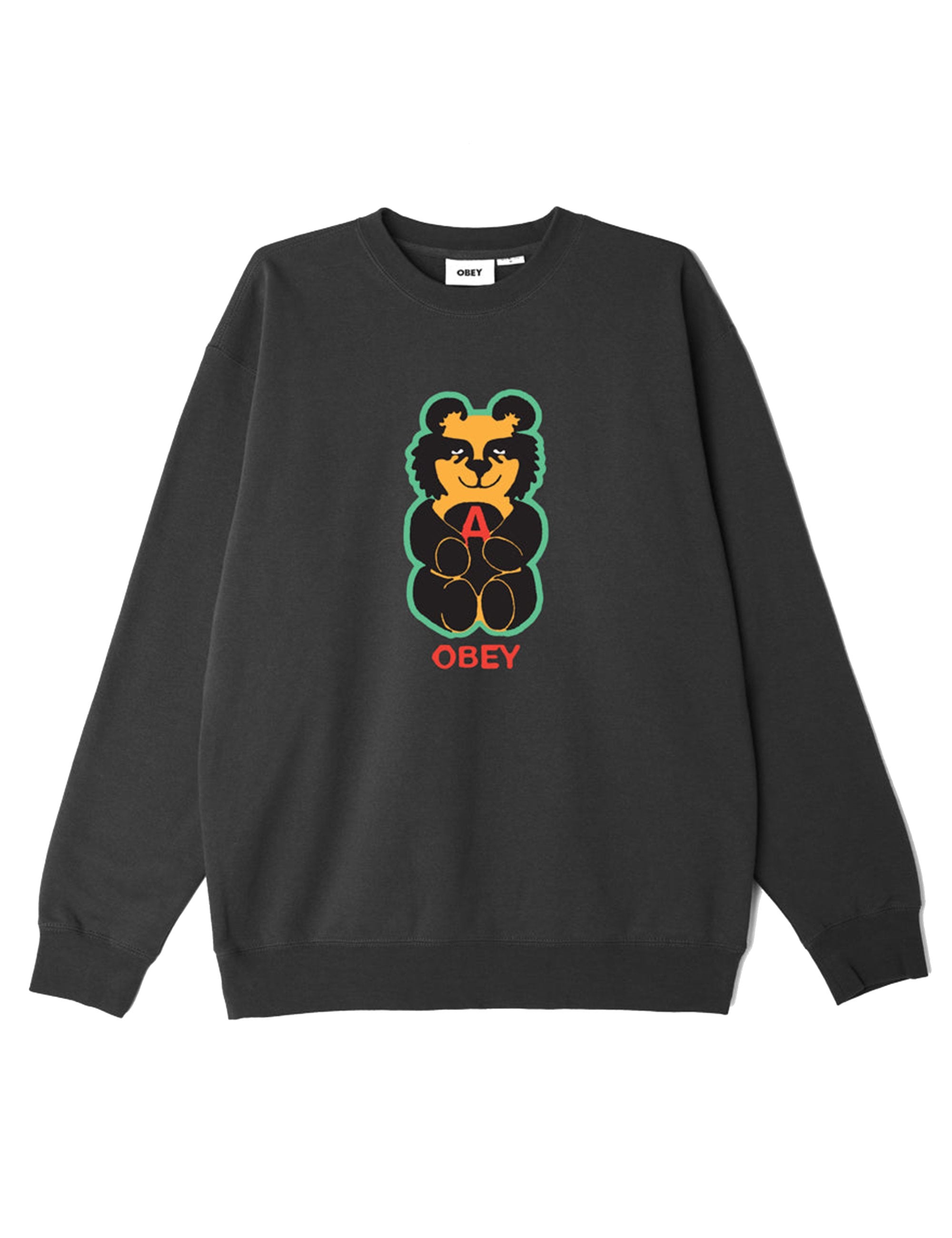 Bear Icon Crew Sweat - Black
