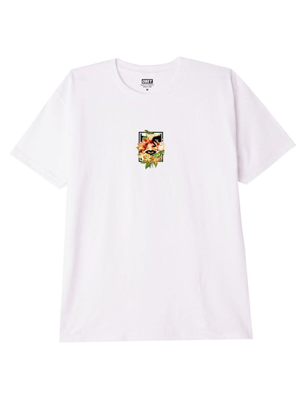 Floral Icon Face T-Shirt - White