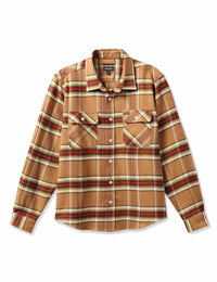 Bowery Flannel Shirt - Light Brown/Burnt Henna