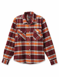 Bowery Flannel Shirt - Mahogany/Burnt Orange