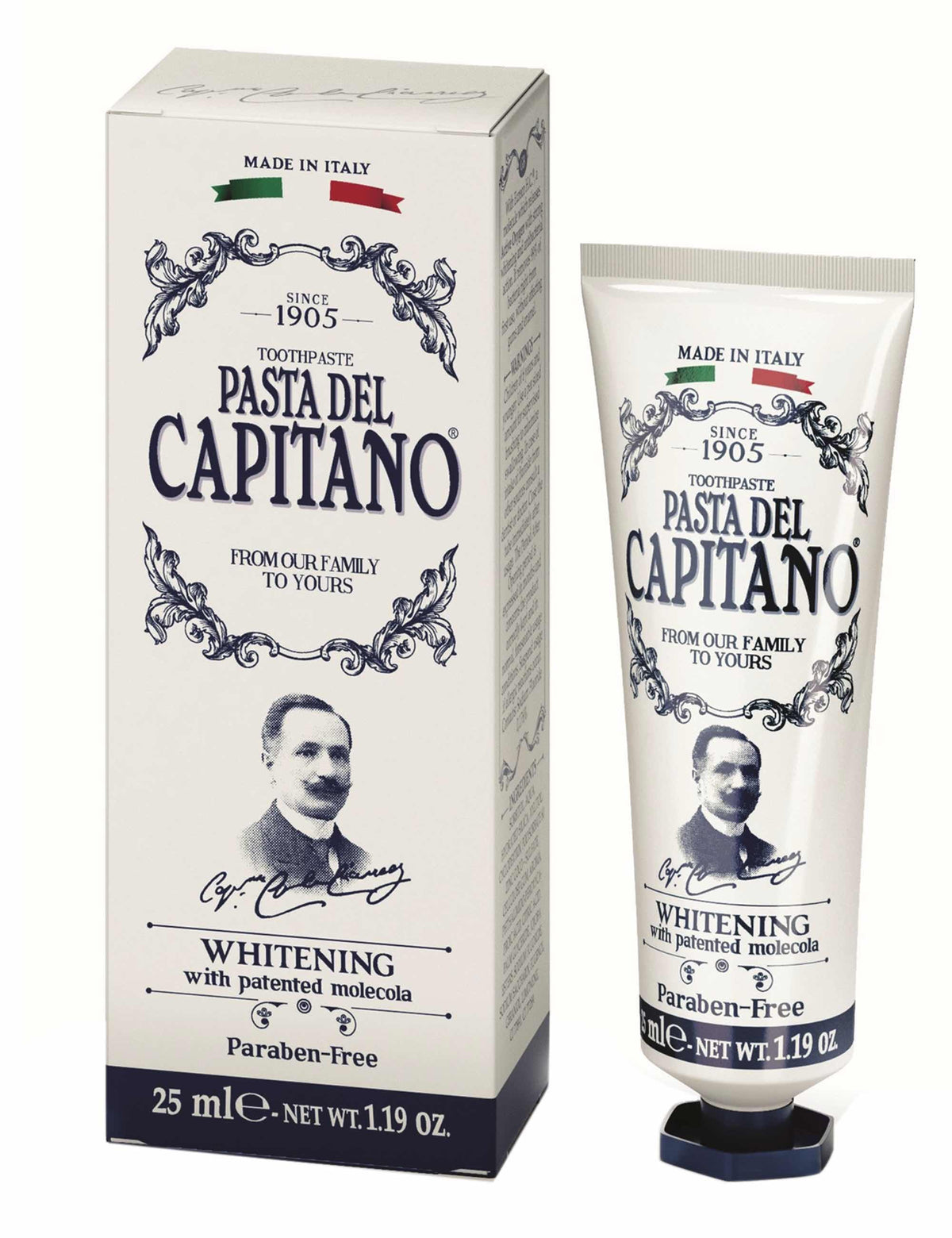Fat Toothpaste Pasta Del Capitano 1905 Travel Toothpaste (25ml) - Whitening ...