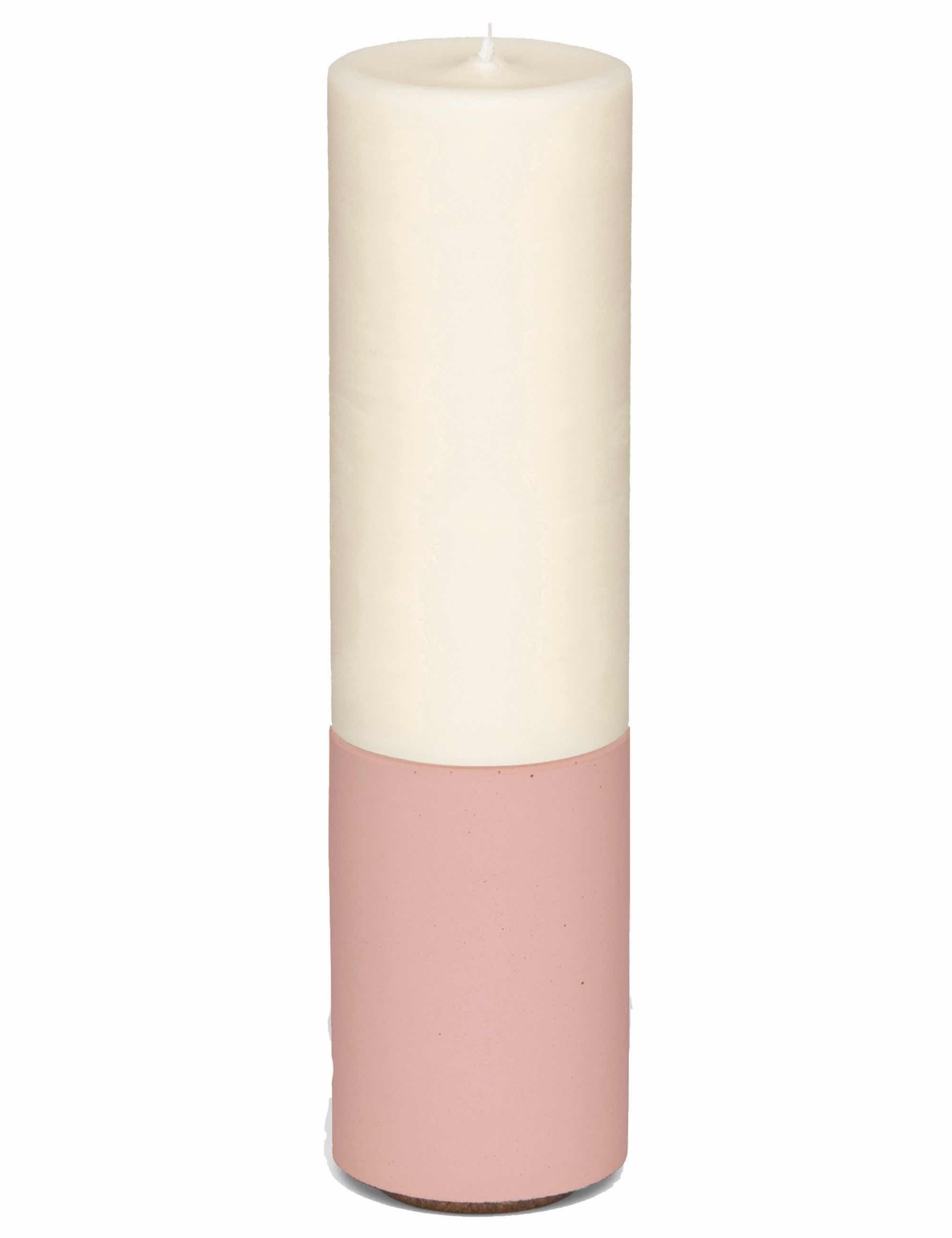 Concrete & Wax Slim Candle - Blush/Lime