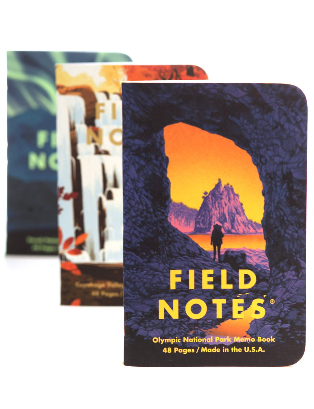 Olympic National Park memo book, Field Notes cover with orange sunset arch