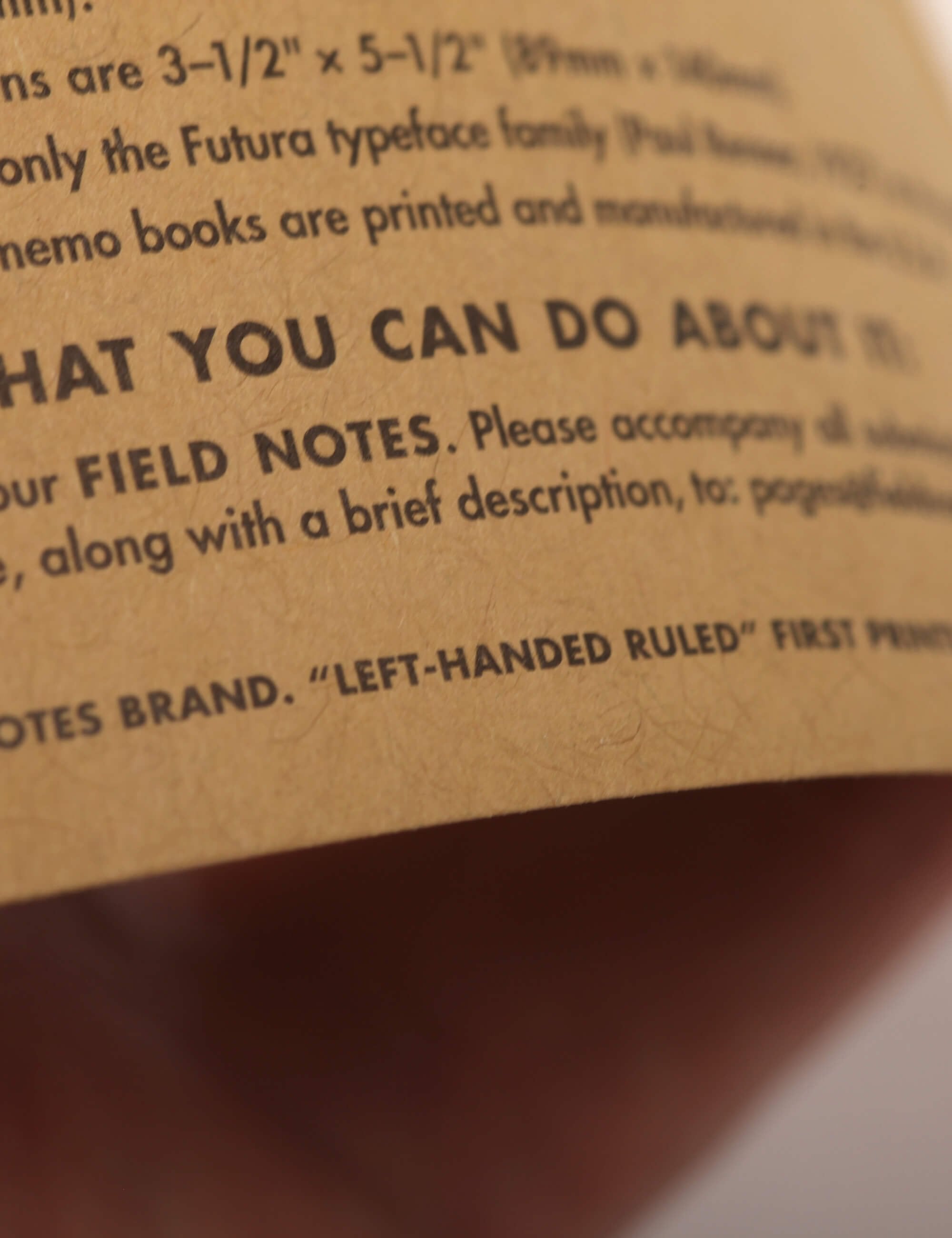 Field Notes Left Handed Memo Books - Ruled Paper