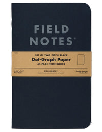 Pitch Black Large Notebook - Dot Graph Paper