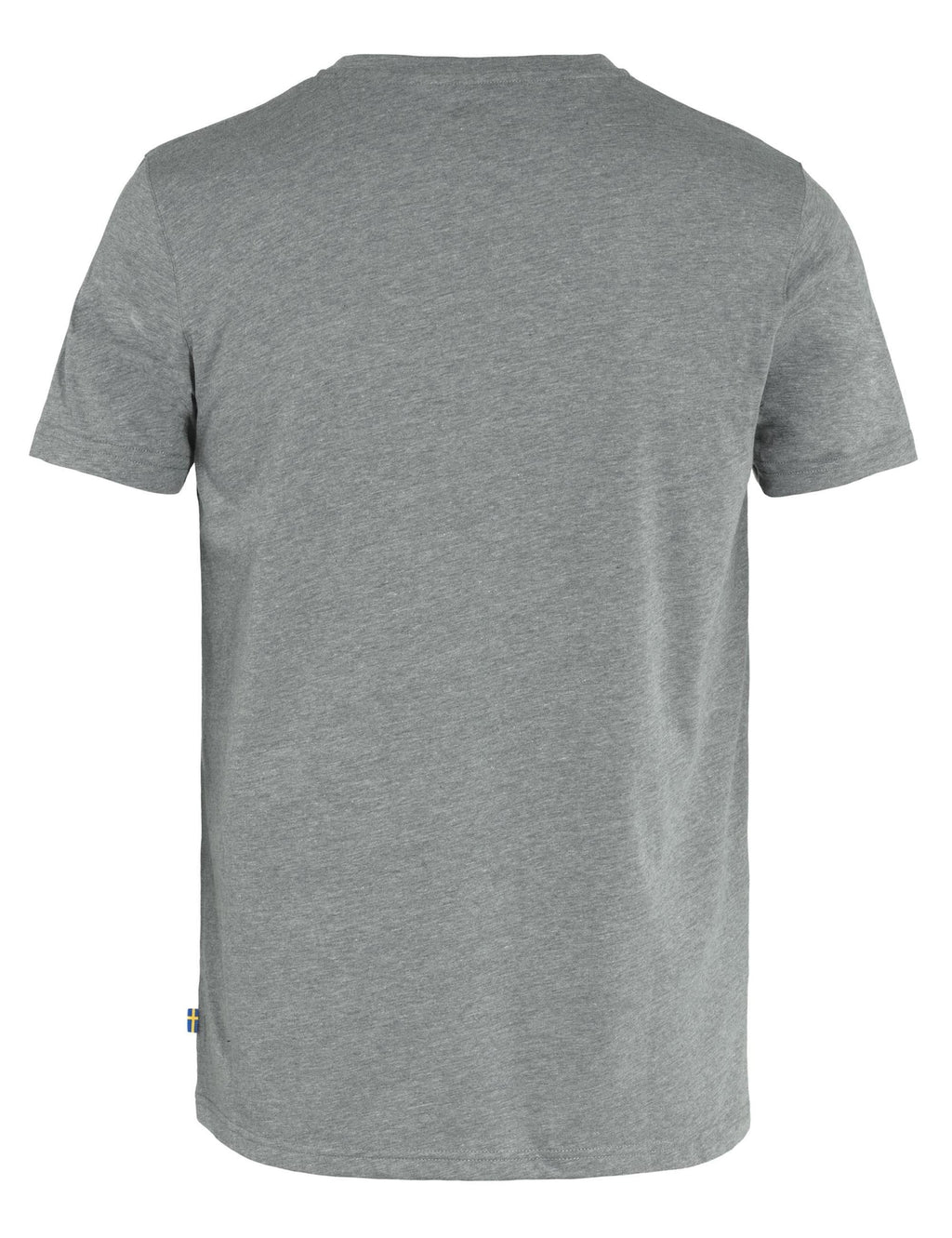 Grey melange logo T-shirt, crew neck, short sleeves, plain back