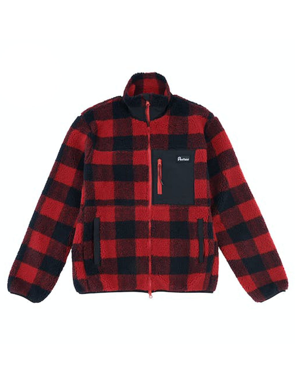 Checked Mattawa Fleece Jacket -  Black/Red