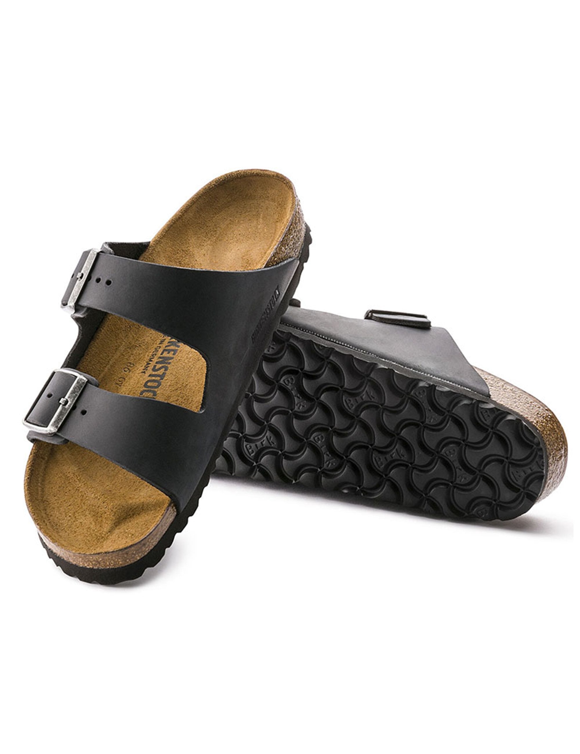 Birkenstock Women's Arizona Nubuck Sandals - Black (Narrow Fit)