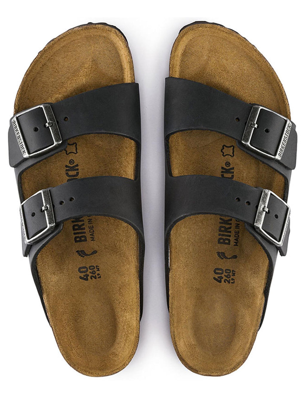 Women's Arizona Nubuck Sandals - Black (Narrow Fit)