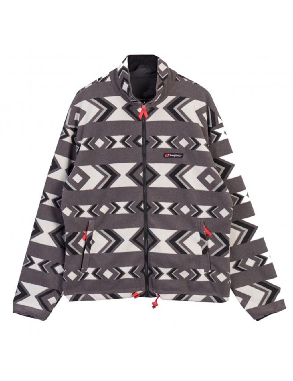 Reverse Wind Full Zip Fleece Jacket - Black/Aztec
