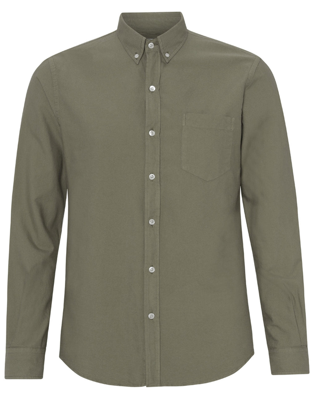 Organic Button Down Shirt - Dusty Olive