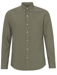 Organic Button Down Shirt - Dusty Olive
