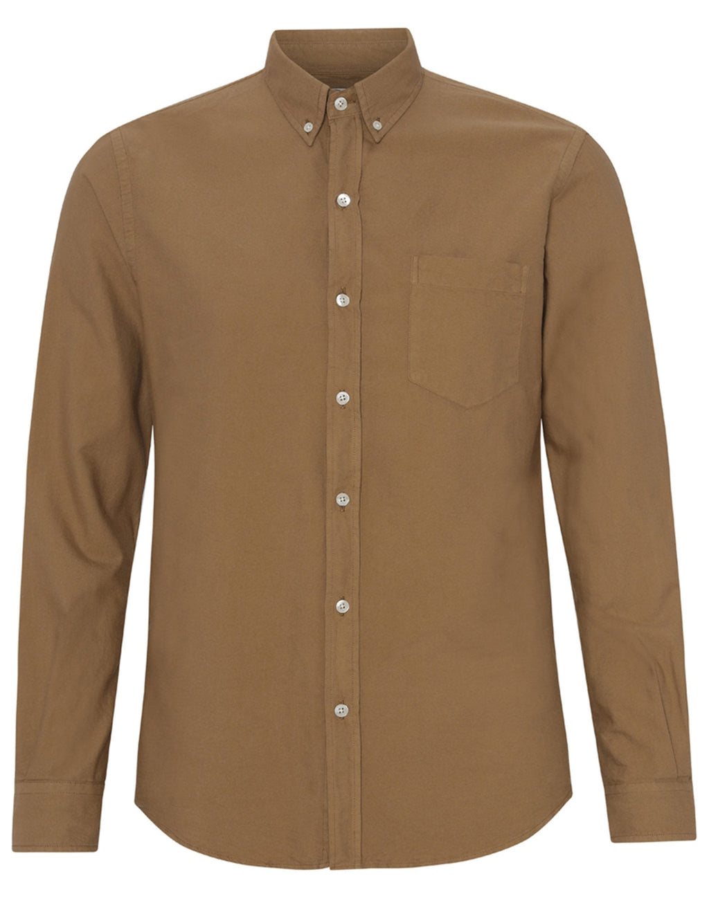 Organic Button Down Shirt - Sahara Camel