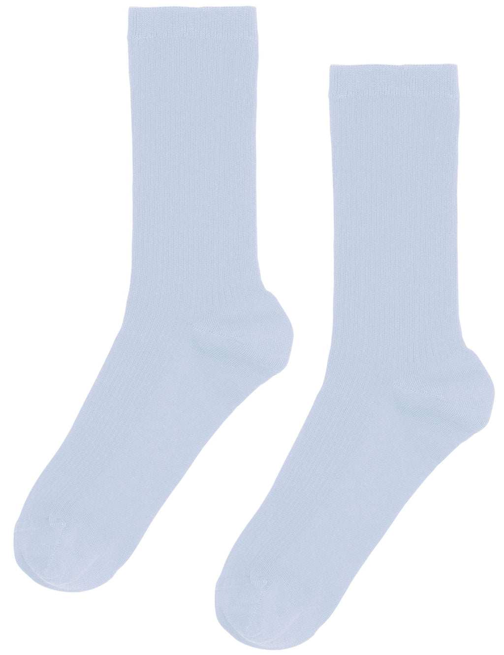 Pair of light polar blue organic crew socks