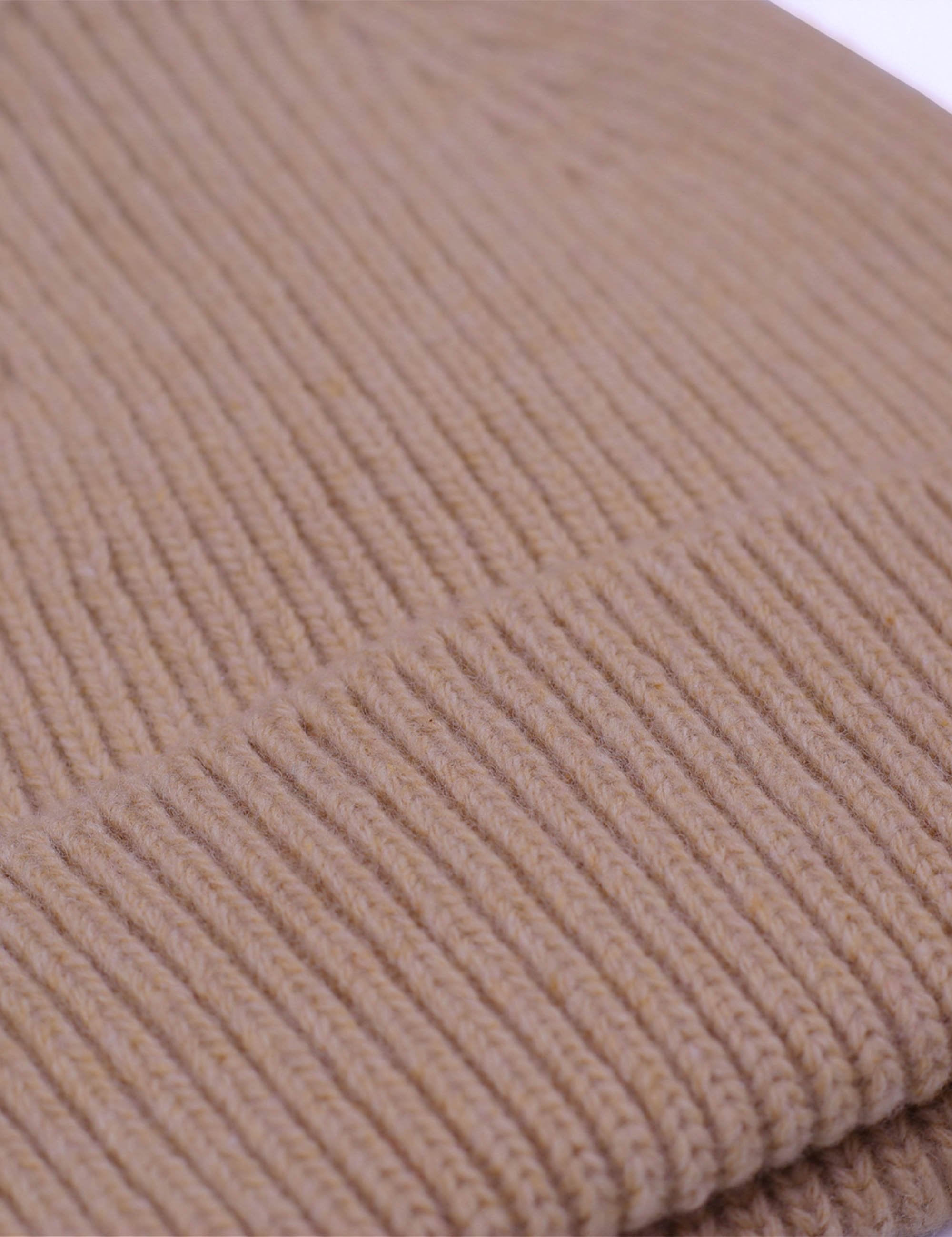 Merino Wool Beanie Hat - Sahara Camel