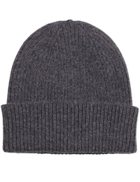 Merino Wool Beanie Hat - Lava Grey