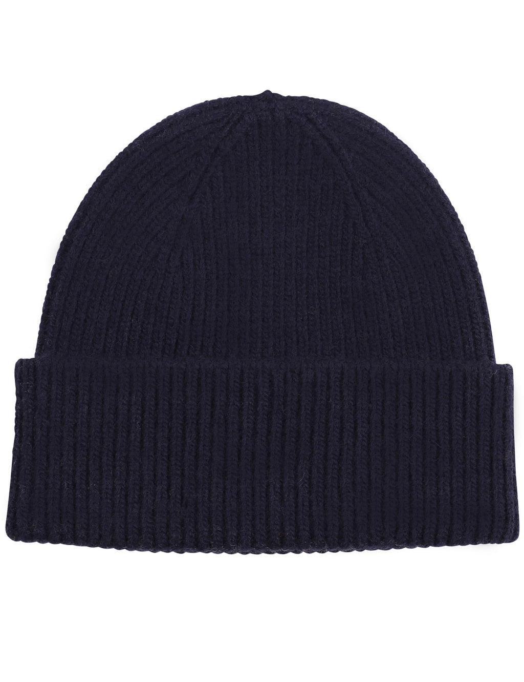 Merino Wool Beanie Hat - Navy Blue