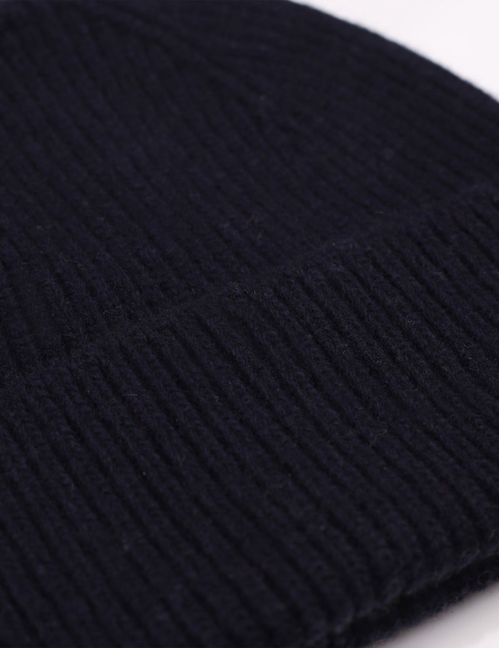 Merino Wool Beanie Hat - Navy Blue