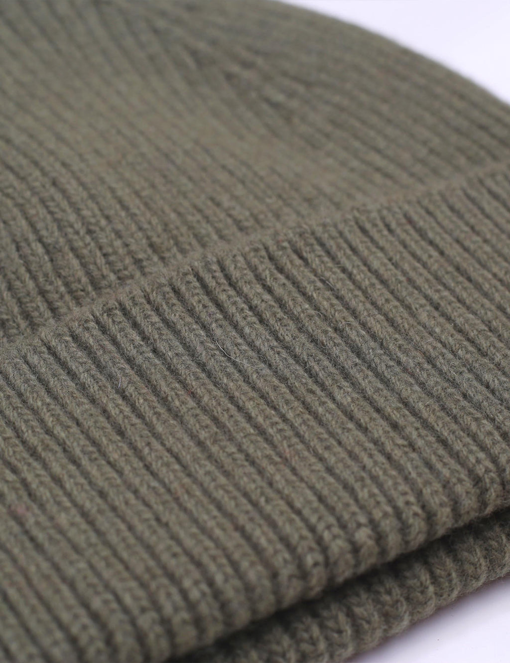 Merino Wool Beanie Hat - Dusty Olive