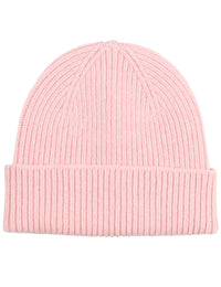 Merino Wool Beanie Hat - Faded Pink