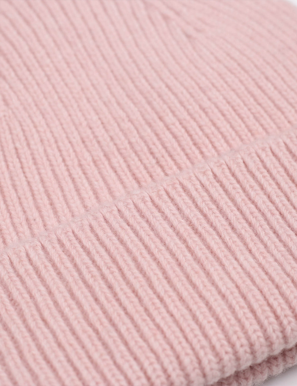 Merino Wool Beanie Hat - Faded Pink