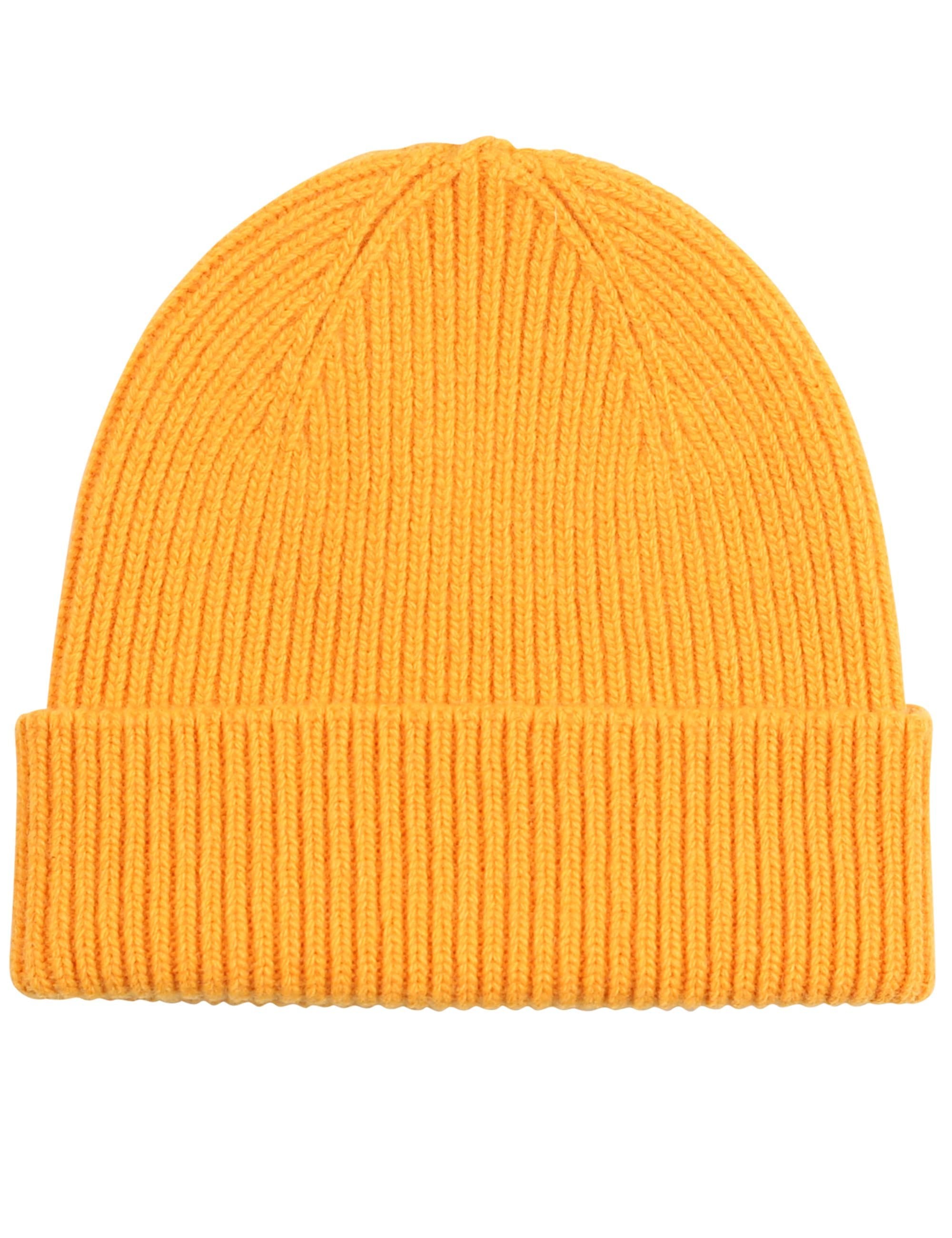 Merino Wool Beanie Hat - Burned Yellow
