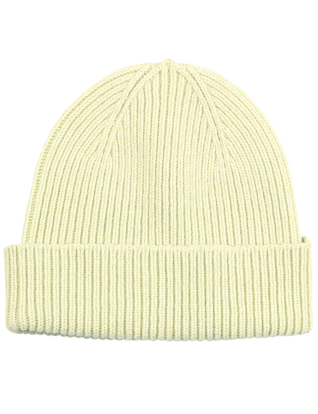 Merino Wool Beanie Hat - Soft Yellow