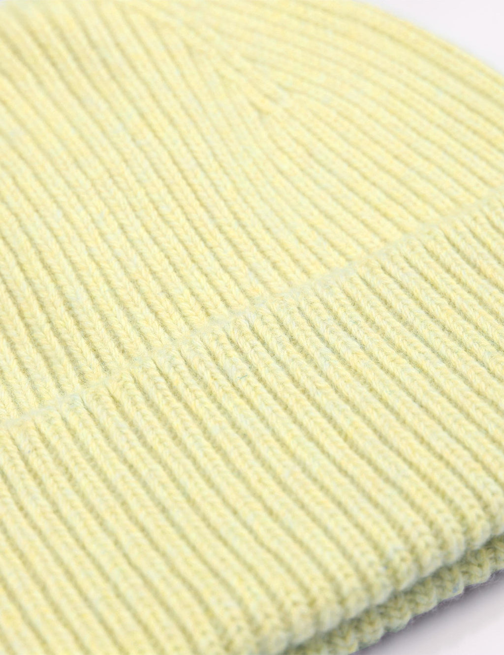 Merino Wool Beanie Hat - Soft Yellow