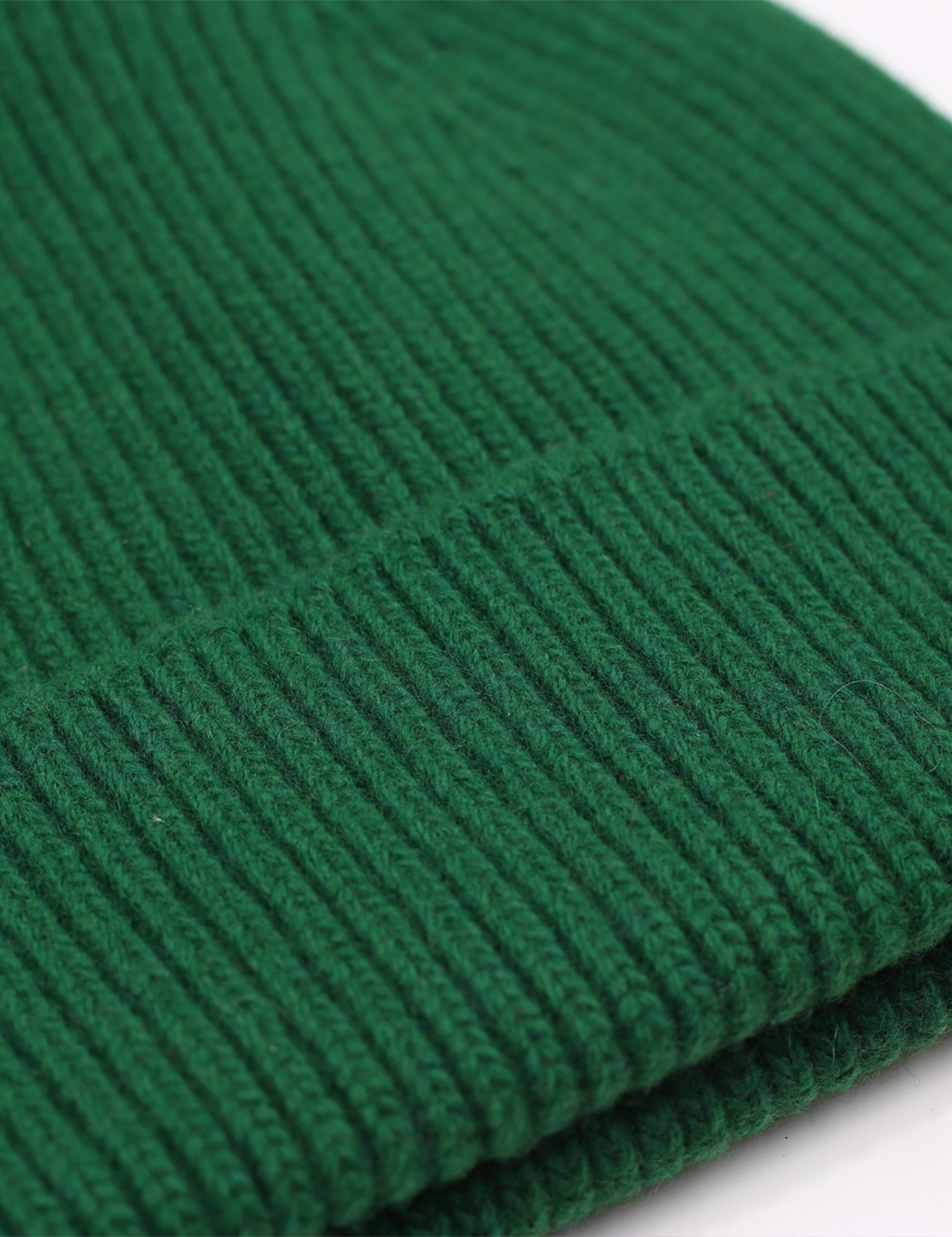 Merino Wool Beanie Hat - Kelly Green