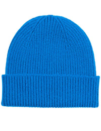 Merino Wool Beanie Hat - Pacific Blue