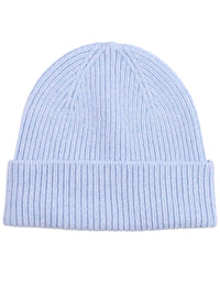 Merino Wool Beanie Hat - Polar Blue