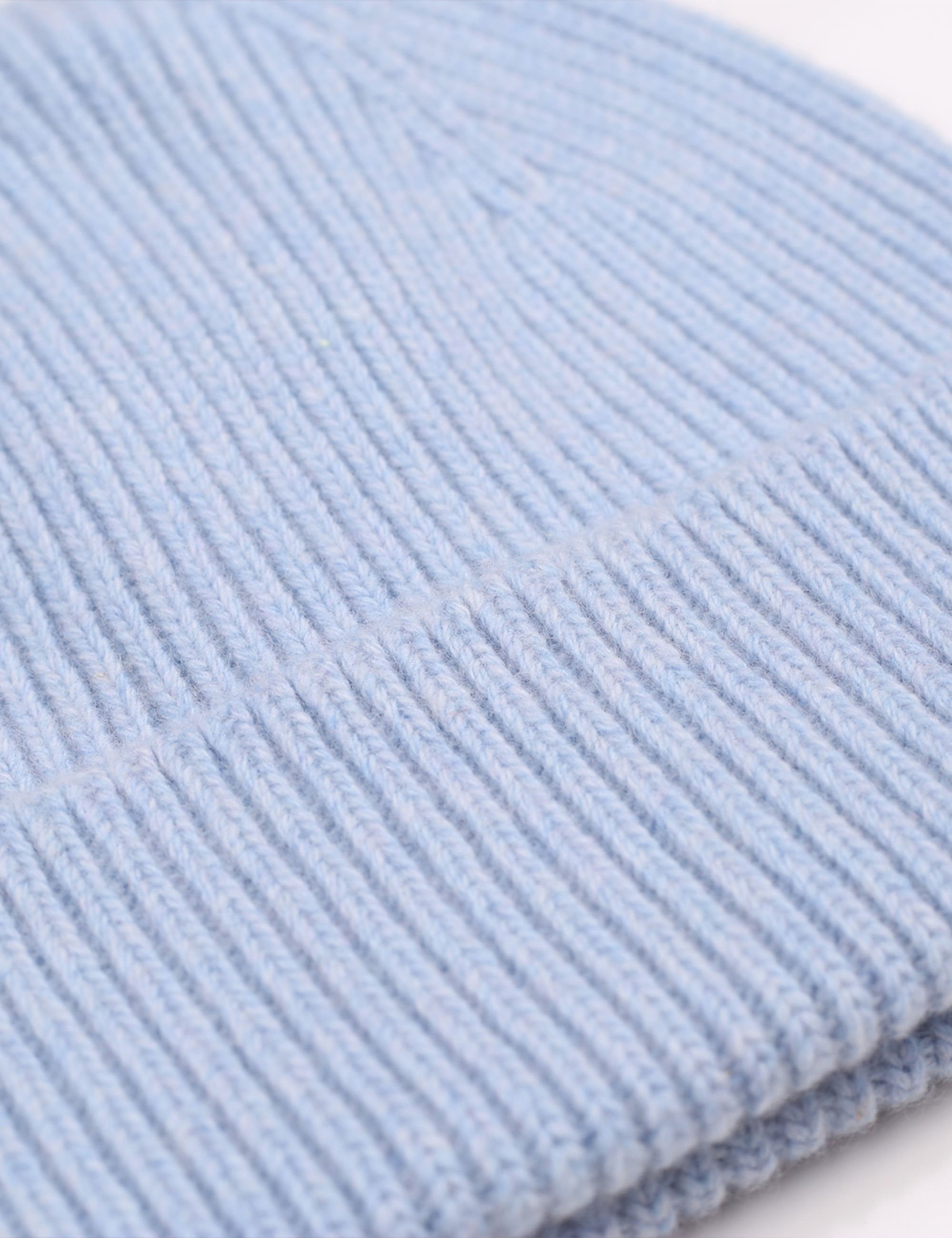 Merino Wool Beanie Hat - Polar Blue