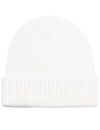 Merino Wool Beanie Hat - Optical White