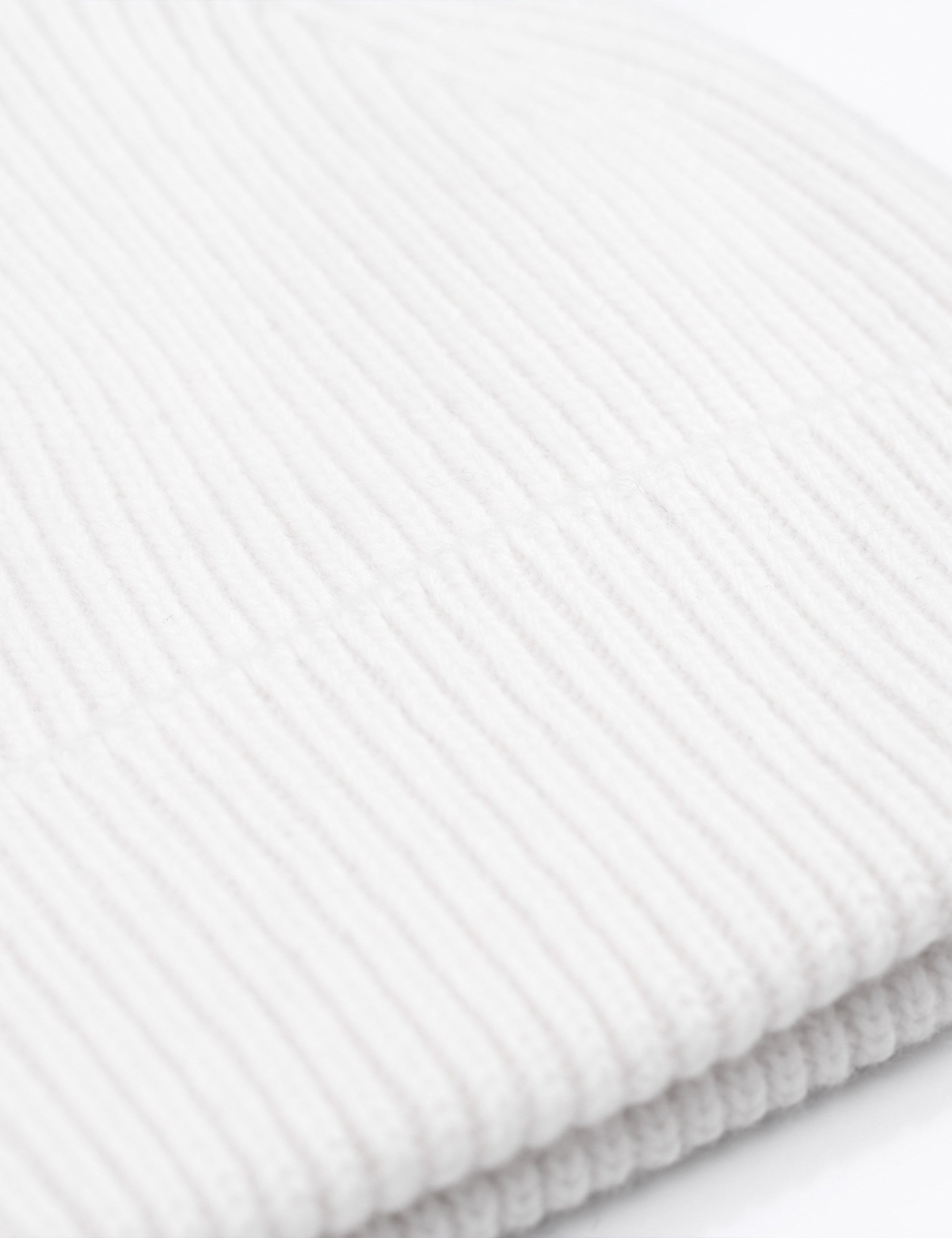 Merino Wool Beanie Hat - Optical White