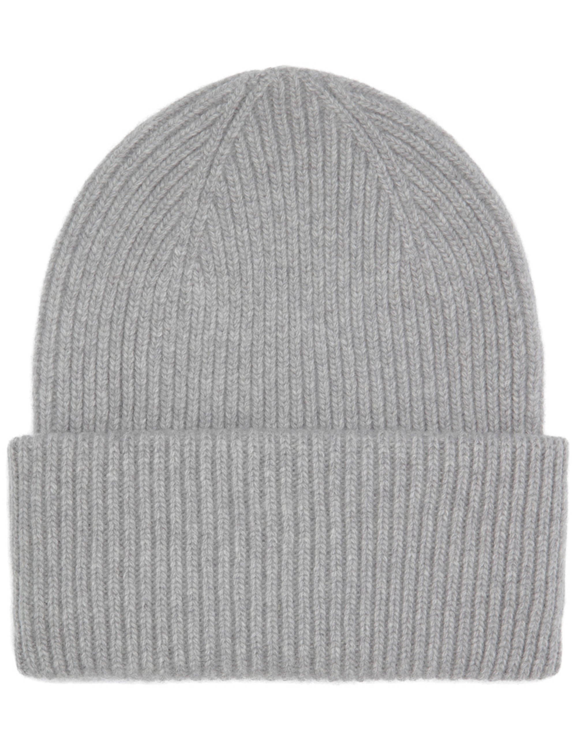 Merino Wool Chunky Beanie Hat - Grey Heather