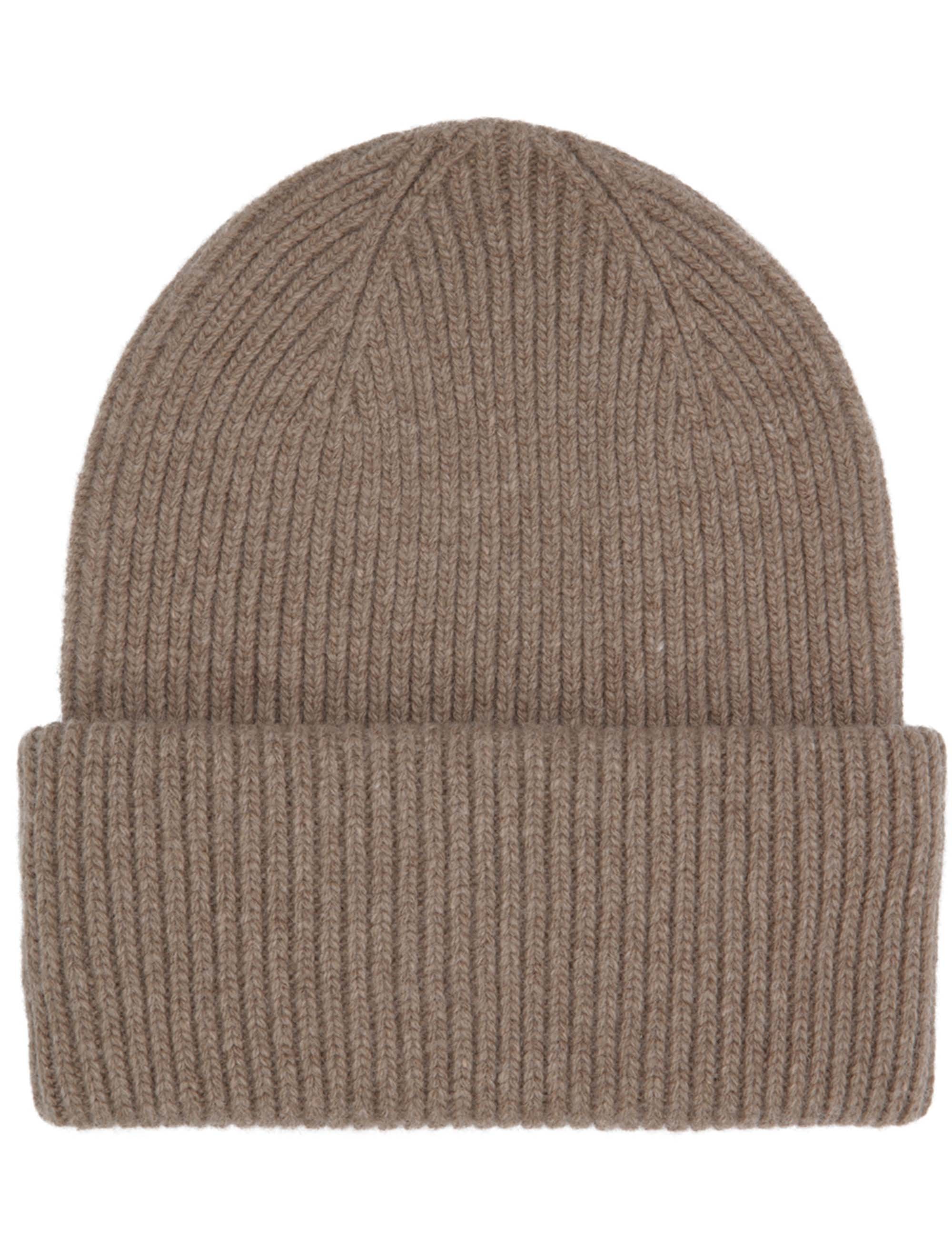 Merino Wool Chunky Beanie Hat - Warm Taupe