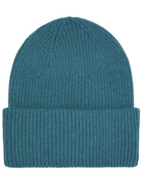 Merino Wool Chunky Beanie Hat - Ocean Green